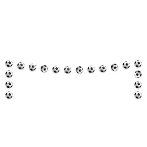 Guirlande de football avec 17 pendentifs noir et blanc pour décoration de fête à thème
