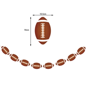 Détail de la bannière de football montrant les dimensions de 18 cm x 10,5 cm