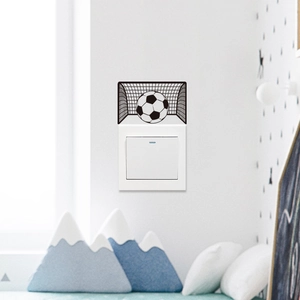 Waterproof football wall sticker decoration for home light switches in minimalist style