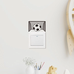 Waterproof soccer goal wall sticker for home light switch decoration on white wall