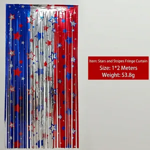 Tenda a frange bandiera americana per festa indipendenza 1x2m rosso bianco blu