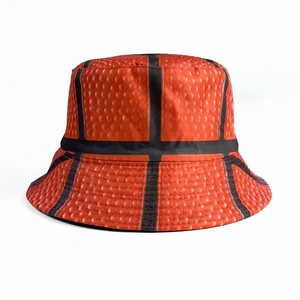 Basketball Texture Bucket Hat Polyester Sun Protection Sports Streetwear Outdoor Sunshade Fishing Cap For Men Women