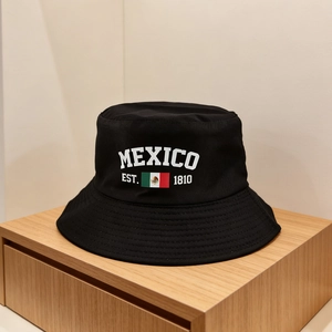 Chapeau Bob Drapeau Mexique Coton Protection Solaire Extérieur Voyage Souvenir Pour Hommes Femmes