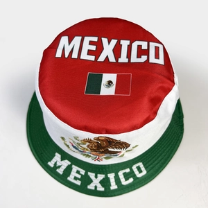Mexico national team fan bucket hat with flag emblem and green, white, red tricolor design