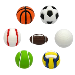 Breloques de sport 3D en PVC avec basket, foot et baseball pour accessoires DIY