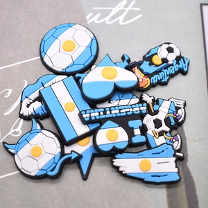 Set of Argentina national football team theme PVC shoe charms in classic blue and white
