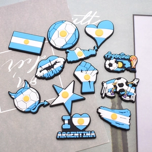 11-piece Argentina football themed PVC charms featuring national flag and soccer patterns