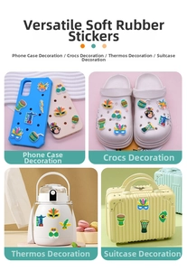 Charm's brésiliens en PVC pour coques de téléphone, chaussures, tasses et valises