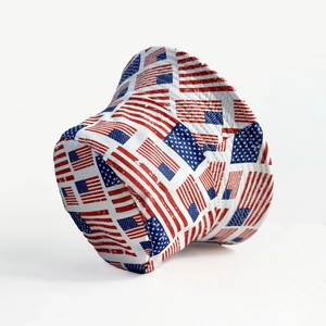 Bob réversible avec imprimé drapeau américain vintage pour extérieur et soleil