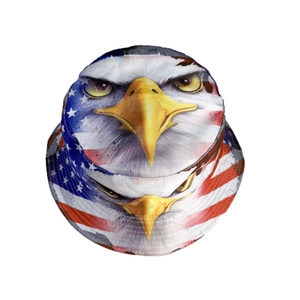 Fisherman bucket hat with American flag stars stripes and bald eagle print for sun protection
