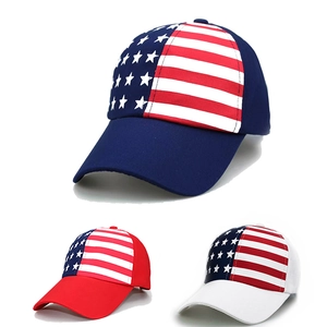 Baseball Cap Cotton US Flag Stars And Stripes Print Sunshade Outdoor Sports Adjustable Casual Hat