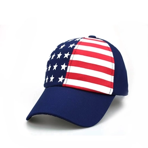 Classic American flag baseball cap with stars and stripes pattern for outdoor sun protection