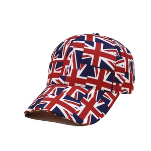 British flag Union Jack print baseball cap with curved brim for sun protection fashion