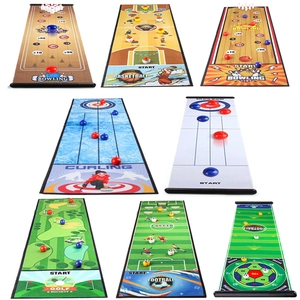 Tabletop Sports Battle Game Toys Kids Indoor Roll Up Scoring Mat Football Bowling Curling Basketball Parent Child Interaction