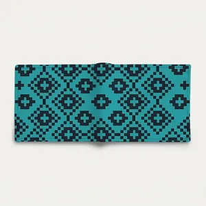 Men Bifold Wallet PU Leather Short Multi Card Slots ID Window Printed Skull Pattern Fashion Casual