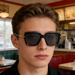 Nouvelles Lunettes de Soleil Carrées pour Hommes Monture PC Branches en Alliage de Zinc Protection UV400 Lunettes de Conduite