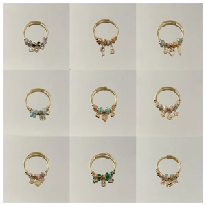 Gold Charm Bracelet Stainless Steel Alloy Beads Heart Elephant Pendant Adjustable Fashion Jewelry For Women