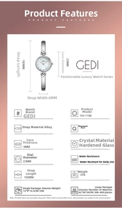 Spécifications détaillées de la montre à quartz ronde en argent avec bracelet en alliage