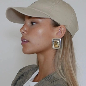 Square Stud Earrings 18K Gold Plated Stainless Steel Minimalist Geometric Waterproof Hypoallergenic PVD Vacuum Jewelry