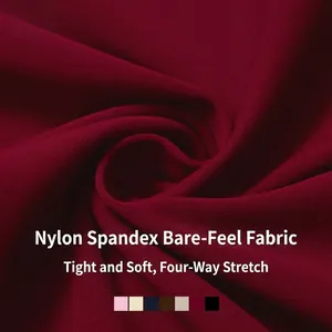 Dark red high-waist yoga leggings with buttery soft four-way stretch fabric for sports