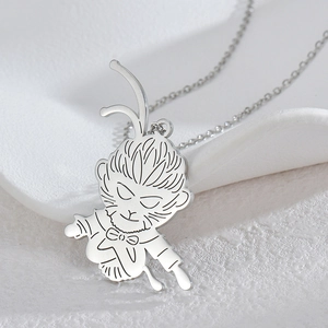 Collier avec pendentif Sun Wukong en acier inoxydable inspiré par la mythologie chinoise