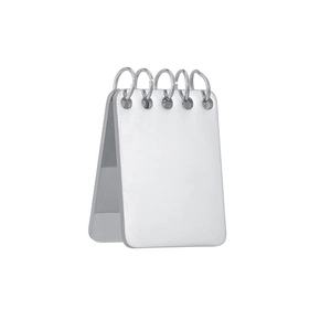 Polished stainless steel calendar pendant with gold plating and silver metal spiral rings