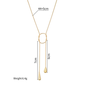 Collana a catena serpente placcata oro 18K con ciondolo a goccia e specifiche dimensioni