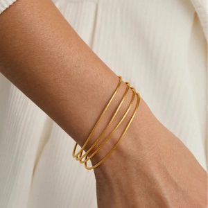 Minimalistische Roestvrijstalen Armring Met Textuur Voor Dames Goud Zilver Verguld Dunne Geometrische Stapelbare Mode Sieraden