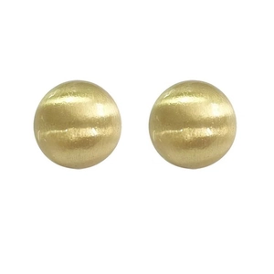 Boucles d'oreilles boules dorées élégantes avec finition en métal brossé mat