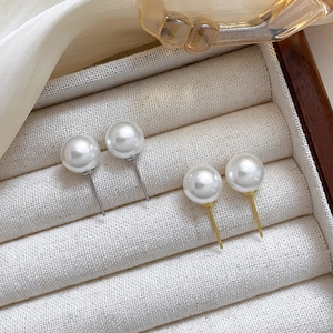 Boucles D'oreilles Puces Künstliche Perles Minimalistes Avec Tige En Argent Sterling 925 Style Rétro Français Bijoux Femme Élégants