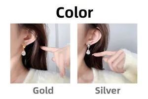 Detailed comparison of pear-cut zircon earrings in polished gold and silver finishes