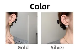 Detailed comparison of sunflower zircon stud earrings in gold and silver finishes