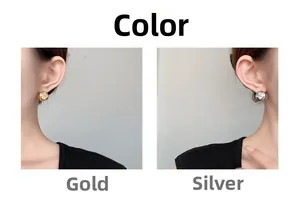 Detailed comparison of hollow flower earrings in gold and silver plating with cubic zirconia