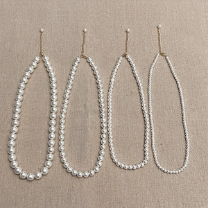 Elegante Franse Vintage Glazen Parelen Halsketting Armband Set Met Koperen Hanger Roestvrij Stalen Verlengketting Voor Dames Sieraden