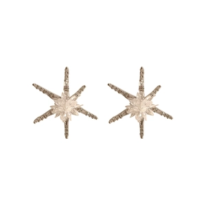 Boucles d'oreilles tournesol en zircone avec placage or 18 carats sur fond blanc pur