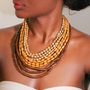 Collier Multirang Perles En Bois Bohème Fait Main Ethnique CCB Alliage Choker Pour Femmes Design Original Bijoux Mode Accessoire