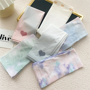 Various gradient ice silk sun protection sleeves with heart patterns for women