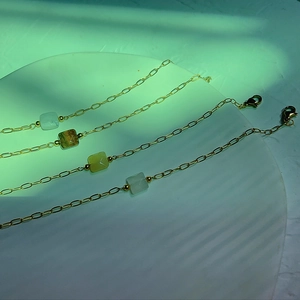 Bracelet En Pierre Naturelle Carré Géométrique Acier Inoxydable Plaqué Or Bijoux Design Minimaliste Femme