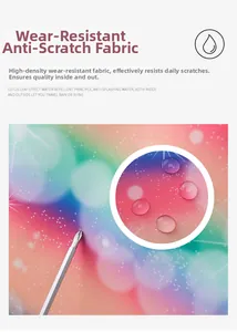 Waterproof and scratch-resistant high-density fabric with rainbow gradient texture