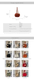 Detailed dimension chart and color options for large corduroy tote bag with bear charm