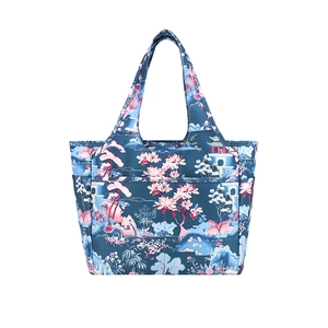 Borsa tote Oxford alla moda con stampa floreale, design impermeabile e grande capacità