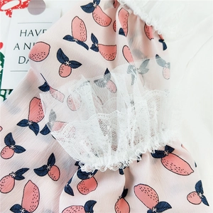 Fruit print summer lace sun protection arm sleeves with breathable floral mesh fabric