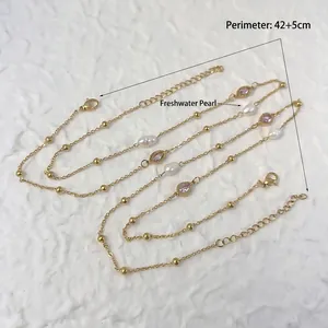 Collana vintage oro francese con perle d'acqua dolce e pietre marquise viola