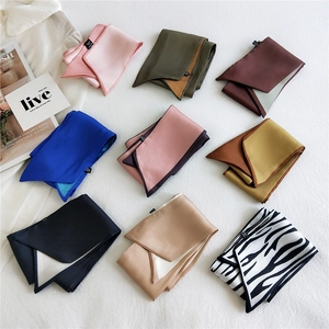 Fashionable double-sided silk scarves for women in 9 vibrant colors and zebra patterns