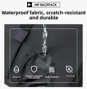 Close-up of waterproof and scratch-resistant high-density fabric with water droplets