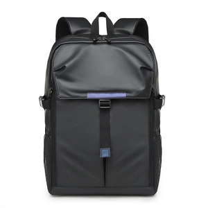 Men Business Backpack Waterproof Oxford Cloth Laptop Bag Large Capacity Reflective Strip Lightweight Travel School Daypack