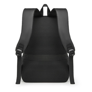 Men's ergonomic laptop backpack with breathable mesh padding and luggage strap