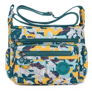Women Crossbody Bag Nylon Multi Pocket Water Repellent Lightweight Shoulder Messenger Bag For Daily Travel Casual