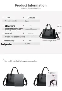 Detailed size comparison of the black litchi pattern tote bag with dimensions and iPad