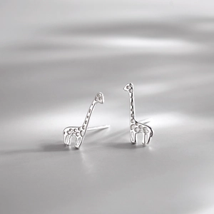 Orecchini A Lobo Giraffa Per Donna Gioielli Animali Con Perno In Argento Sterling 925 Rame Lucidato